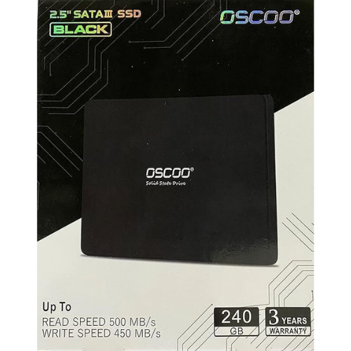 240GB Oscoo Black SATA SSD OS001 – 2.5-Inch SATA Solid State Drive (Black Series)