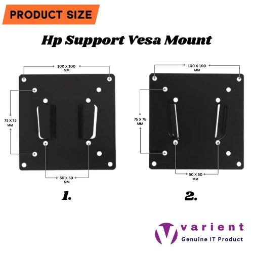 VESA Mount Stand Compatible with HP Tiny PCs | Universal Bracket for 100×100, 75×75, 50×50 mm