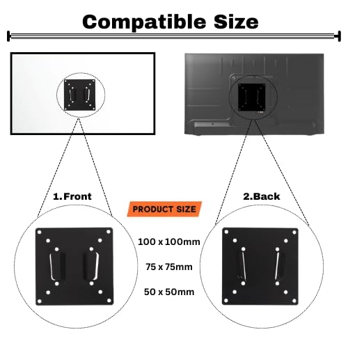 Universal Heavy Duty Wall Mount Bracket for 14–27 Inch LED/HD/Smart TVs | Fixed VESA Stand Kit