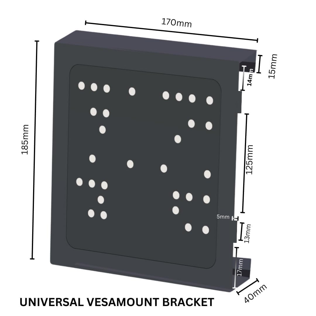 Universal VESA Mount Bracket Stand for Dell, HP & Lenovo Tiny/Micro PCs | LCD Monitor & Wall Mount Kit