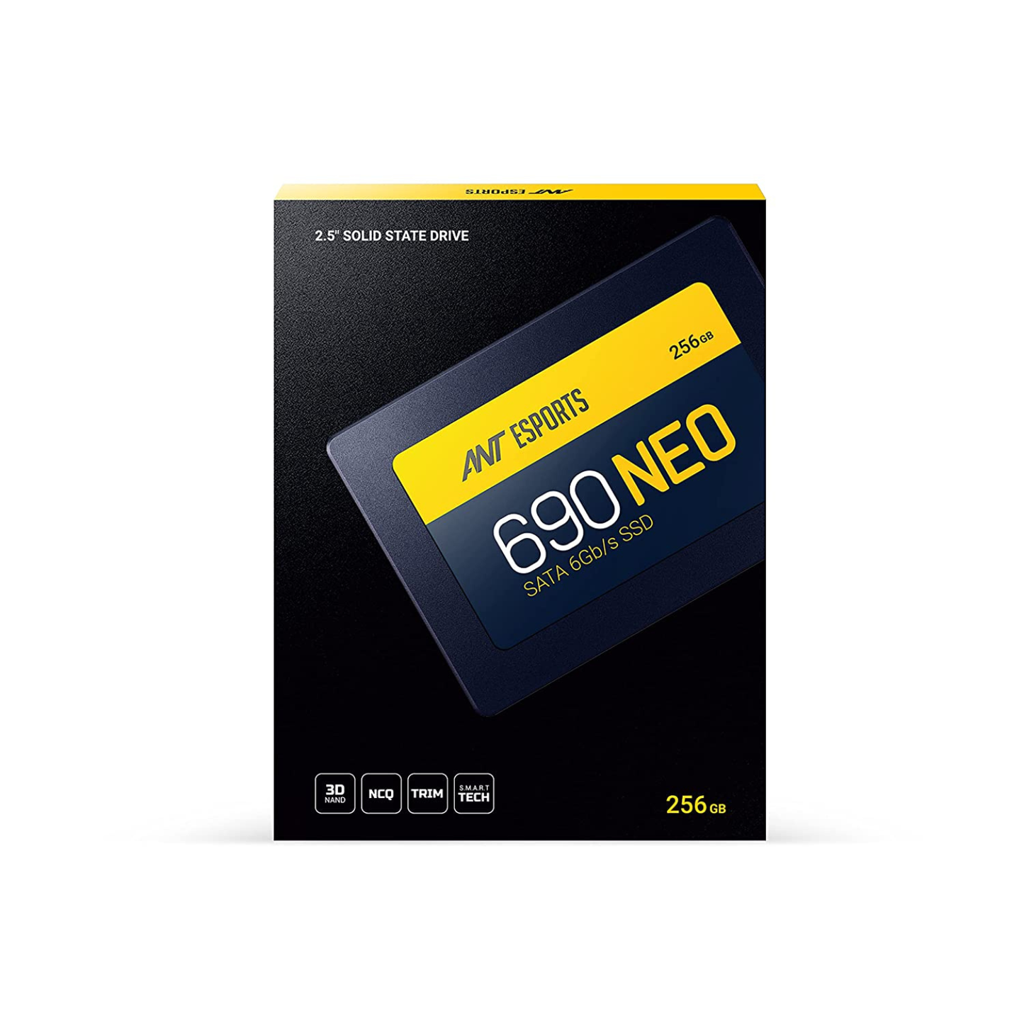 256GB Ant Esports 690 Neo 2.5 Inch SATA Internal SSD | Up to 500MB/s Read | 3D TLC NAND | High-Speed Solid State Drive for Laptop & Desktop | 3-Year Warranty