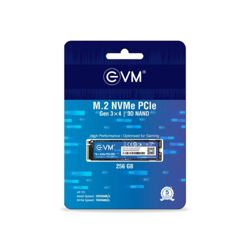 256GB M.2 2280 NVMe PCIe Gen 3×4 EVM SSD (1-Cut) | Up to 2000MB/s Read & 1500MB/s Write | 3D TLC NAND | Ultra-Compact High-Speed Storage