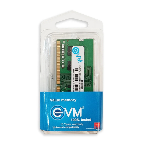 4GB DDR4 Laptop RAM 3200MHz EVM – High-Speed Memory for Smooth Performance | Perfect for Gaming, Office & Everyday Use | 10 Years Warranty (EVMT4G3200S84P)