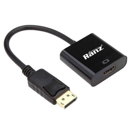Ranz DisplayPort (DP) to HDMI Adapter Cable | 4K Ultra HD | Active Digital Converter | Audio & Video Support