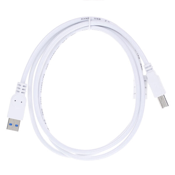 Ranz USB 2.0 Printer Cable | Type A Male to Type B Male | High-Speed 480 Mbps | White Flexible Cable