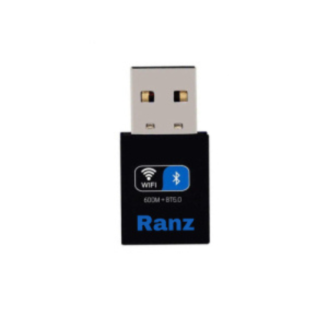 Ranz USB Wi-Fi Dongle 600Mbps Dual Band (2.4GHz & 5GHz) with Bluetooth Support | Wireless Network Adapter