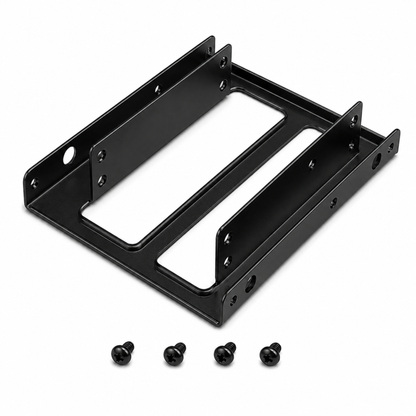 SSD Mounting Bracket for Desktop | 2.5" SSD / HDD to 3.5" | Black Metal Stand