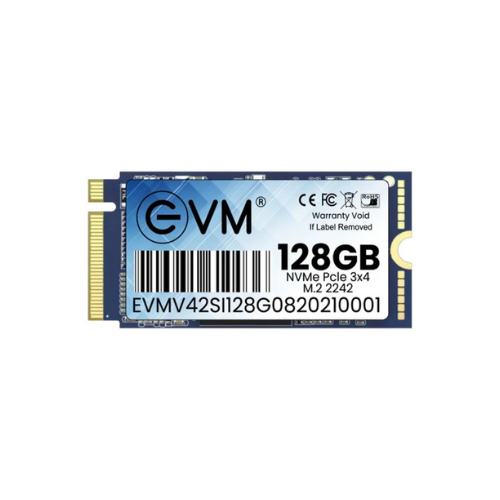 128GB M.2 2242 NVMe PCIe Gen 3×4 SSD EVM (1-Cut) – 1800MB/s Read | 550MB/s Write | 3D TLC NAND | Ultra-Compact High-Speed Storage
