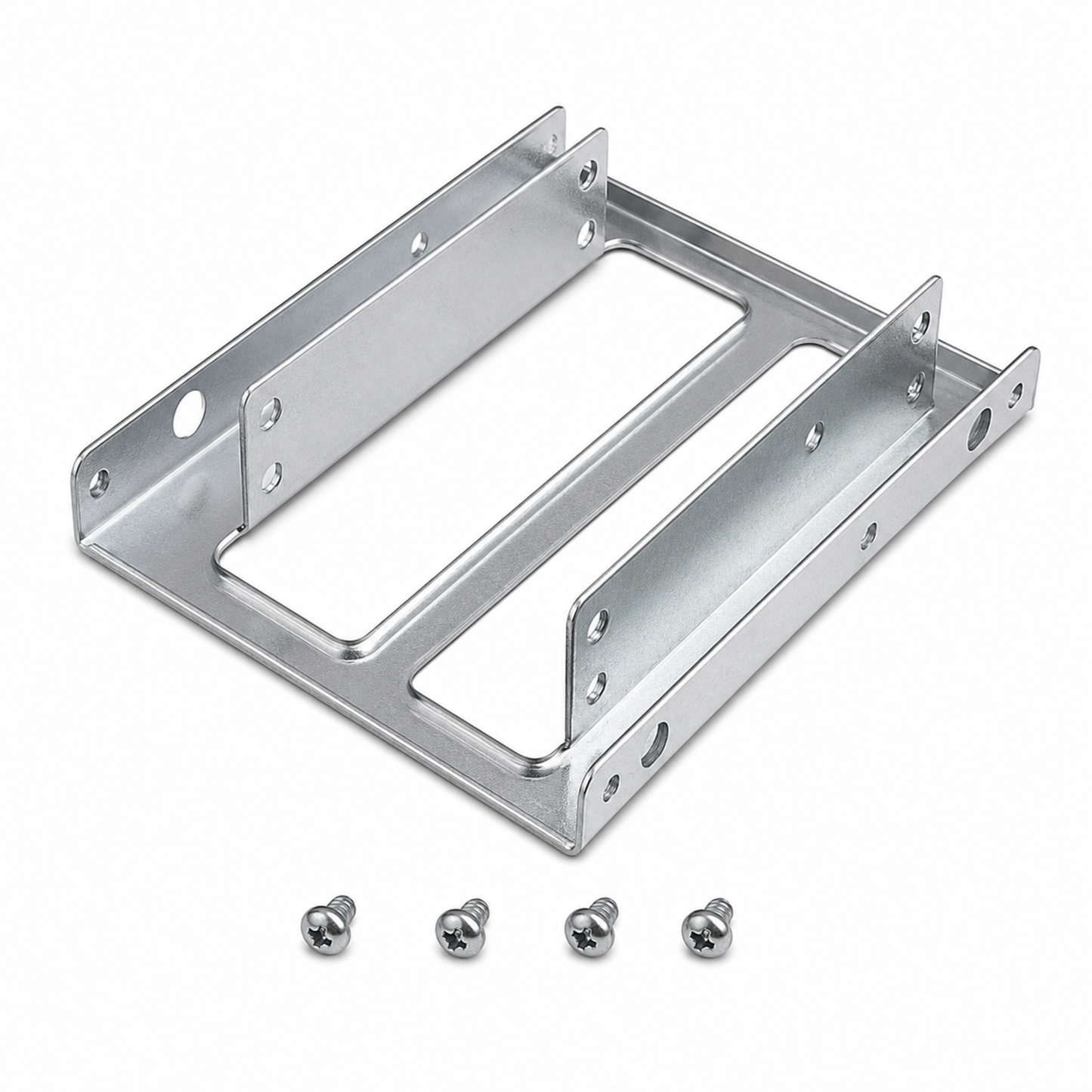 SSD Mounting Bracket for Desktop | 2.5" SSD / HDD to 3.5" | Silver Metal Stand