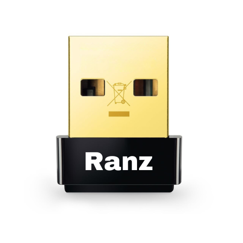Ranz USB Wi-Fi Dongle 600Mbps Dual Band (2.4GHz & 5GHz) | External Antenna | Plug & Play Wireless Adapter