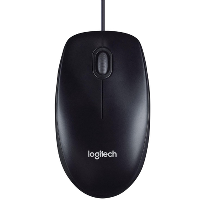Logitech M90 Wired USB Optical Mouse | 1000 DPI | Ambidextrous Design | 3-Year Warranty | PC/Mac/Laptop – Black