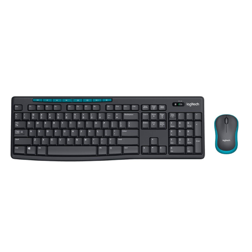Logitech MK275 USB Wireless Keyboard and Mouse Combo for Windows, 2.4 GHz Wireless, Compact Wireless Mouse, 8 Multimedia & Shortcut Keys, 2-Year Battery Life, PC/Laptop - Black