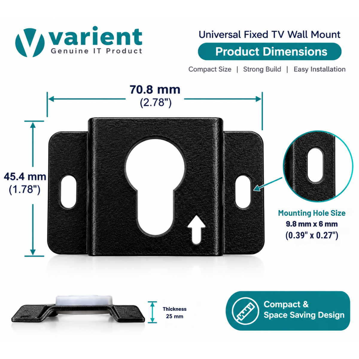 Universal Fixed TV Wall Mount for 14" to 43" LED/HD/Smart TVs | Heavy Duty Flat Panel Wall Stand
