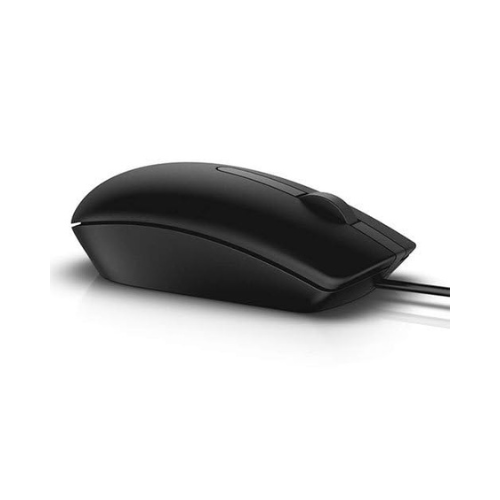 Dell MS116 Wired Optical Mouse | 1000 DPI High-Precision Sensor | USB Connectivity | Ergonomic Ambidextrous Design | Smooth Scrolling | Black
