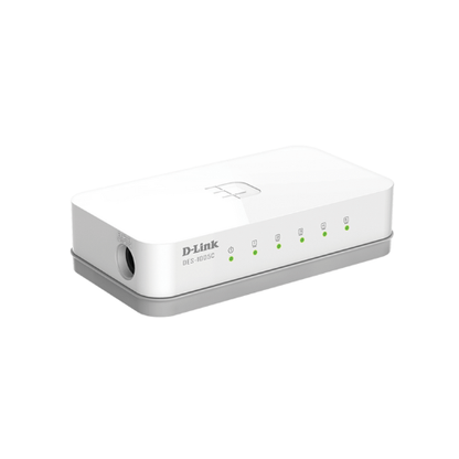 5-Port D-Link Unmanaged Network Switch DES-1005C | 10/100 Mbps LAN Ports | Plug & Play, Energy Efficient, Compact Design