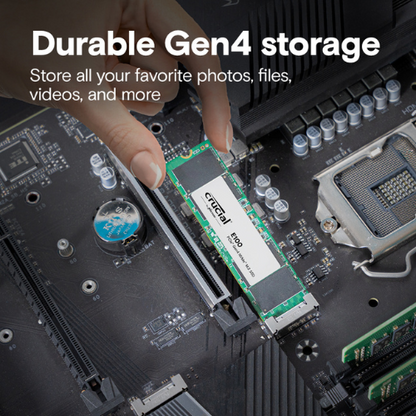 Crucial E100 480GB NVMe PCIe Gen4x4 SSD M.2 2280 (1-Cut)
