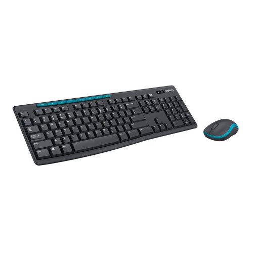 Logitech MK275 USB Wireless Keyboard and Mouse Combo for Windows, 2.4 GHz Wireless, Compact Wireless Mouse, 8 Multimedia & Shortcut Keys, 2-Year Battery Life, PC/Laptop - Black