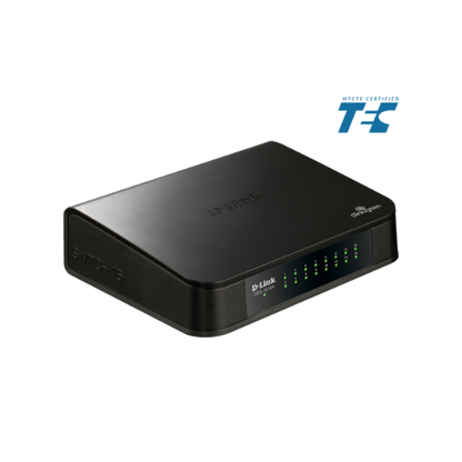 16-Port D-Link Unmanaged Network Switch DES-1016A | 10/100 Mbps Fast Ethernet Ports | Green Technology, Energy Efficient, Plug & Play