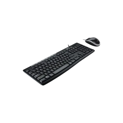 Logitech MK200 Multimedia USB Wired Keyboard and Mouse Combo  – Full-Size Keyboard, 8 Hotkeys, Spill-Resistant Design, USB Plug & Play for Windows PC/Laptop