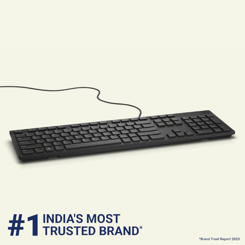 Dell KB216 Wired Multimedia Keyboard – Full-Size USB Keyboard with Chiclet Keys, Spill-Resistant Design & Multimedia Hotkeys