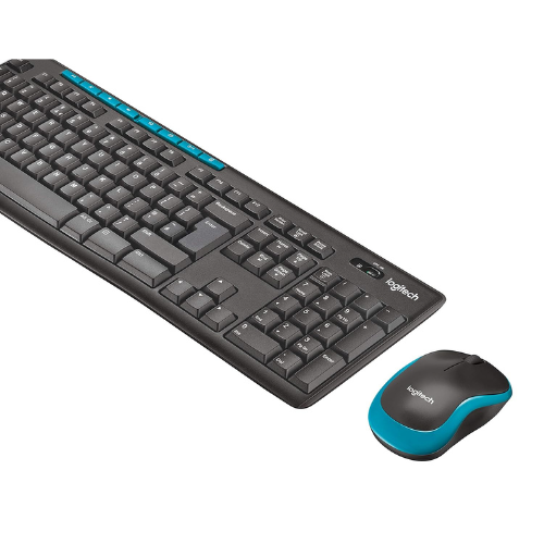 Logitech MK275 USB Wireless Keyboard and Mouse Combo for Windows, 2.4 GHz Wireless, Compact Wireless Mouse, 8 Multimedia & Shortcut Keys, 2-Year Battery Life, PC/Laptop - Black