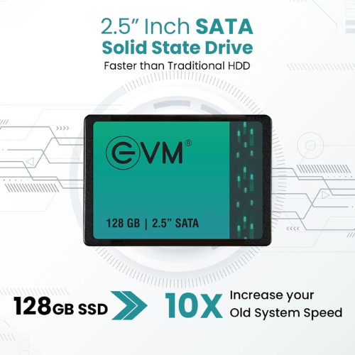 EVM 128GB 2.5" SATA III Internal Solid State Drive (SSD) – 550MB/s Read | 500MB/s Write | 3D NAND | High-Speed Reliable Storage
