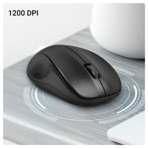Zebronics Zeb-Pace Wireless Mouse | 2.4GHz | 1200 DPI High Precision | USB Nano Receiver | Power Saving Mode | Ergonomic Design – Black