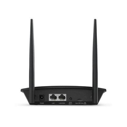 TP-Link TL-MR100 300Mbps Wireless N 4G LTE Wi-Fi Router (Black) – Nano SIM Slot, Dual Antennas, Parental Control, Guest Network
