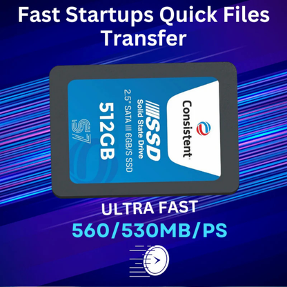 256GB Consistent 2.5 Inch SATA III Internal SSD | 550MB/s Read, 500MB/s Write
