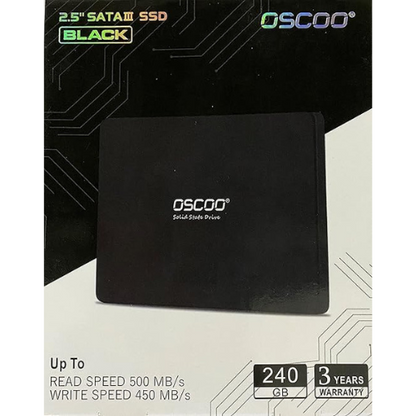 240GB Oscoo Black SATA SSD OS001 – 2.5-Inch SATA Solid State Drive (Black Series)