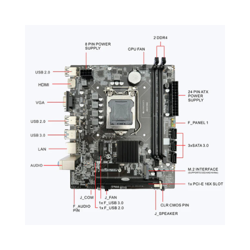Zebronics Zeb H110M2 NVMe Motherboard | Intel H110 Chipset | LGA 1151 | DDR4 | NVMe M.2 Slot | 6th–9th Gen CPU Support