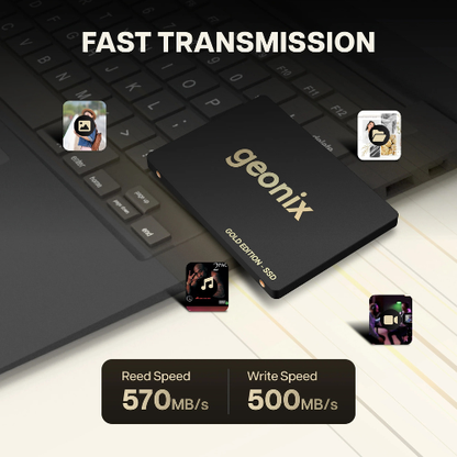 256GB GEONIX SATA 2.5-inch Internal SSD | 6Gb/s | Up to 570MB/s Read & 500MB/s Write | Quad Channel | 5 Years Warranty