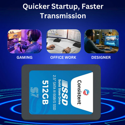 256GB Consistent 2.5 Inch SATA III Internal SSD | 550MB/s Read, 500MB/s Write