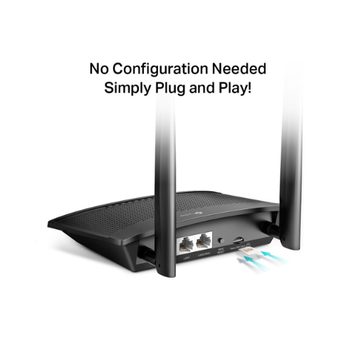 TP-Link TL-MR100 300Mbps Wireless N 4G LTE Wi-Fi Router (Black) – Nano SIM Slot, Dual Antennas, Parental Control, Guest Network