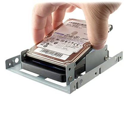 SSD Mounting Bracket for Desktop | 2.5" SSD / HDD to 3.5" | Silver Metal Stand