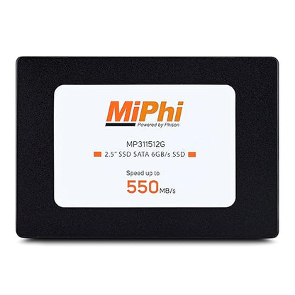 MiPhi MP100 512GB SATA SSD 2.5 Inch – High-Speed 3D TLC Internal Solid State Drive