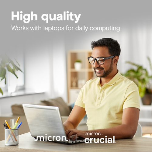 Crucial E100 480GB NVMe PCIe Gen4x4 SSD M.2 2280 (1-Cut)