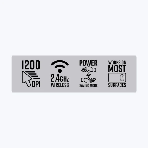 Zebronics Zeb-Pace Wireless Mouse | 2.4GHz | 1200 DPI High Precision | USB Nano Receiver | Power Saving Mode | Ergonomic Design – Black