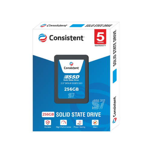 256GB Consistent 2.5 Inch SATA III Internal SSD | 550MB/s Read | 500MB/s Write | 5 Year Warranty Solid State Drive