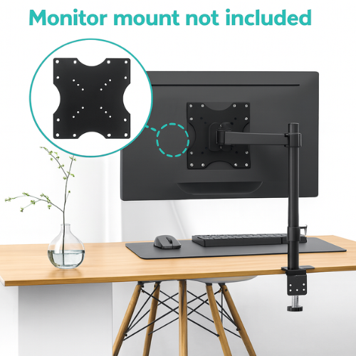 Universal VESA Mount Plate 200x200mm – Converts 50x50mm, 75x75mm, 100x100mm, 200x200mm | Steel TV & Monitor Mount Extension-Black