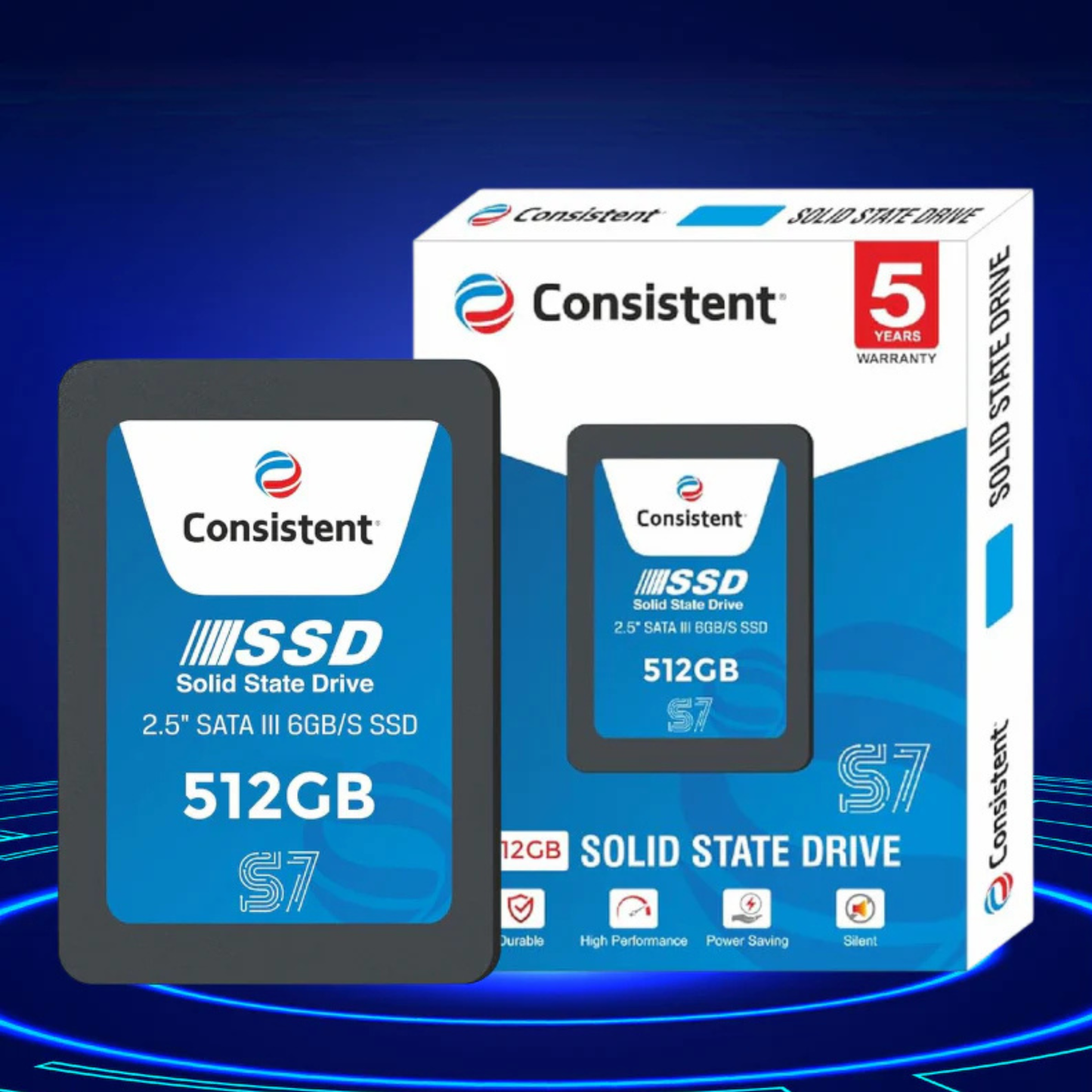 256GB Consistent 2.5 Inch SATA III Internal SSD | 550MB/s Read, 500MB/s Write