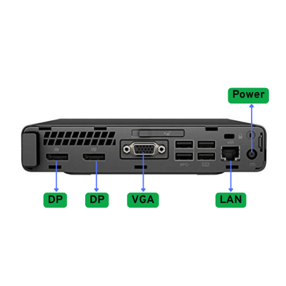 Refurbished HP ProDesk 600 G3 Tiny PC | Intel Core i5 7th Gen | 8GB DDR4 | 240GB SSD | DP + VGA