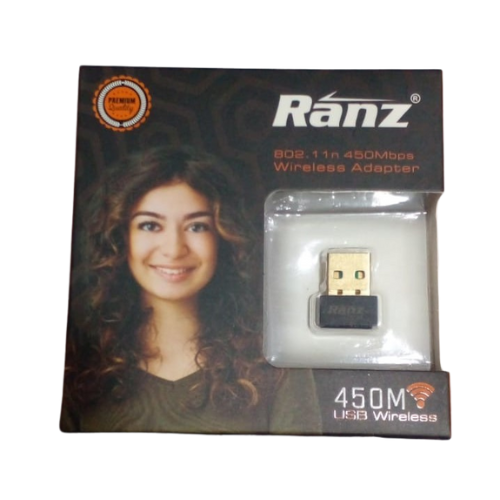 Ranz USB Wi-Fi Dongle 450Mbps | Wireless Network Adapter | Plug & Play USB 2.0