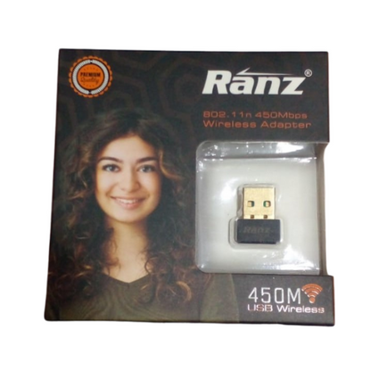 Ranz USB Wi-Fi Dongle 450Mbps | Wireless Network Adapter | Plug & Play USB 2.0