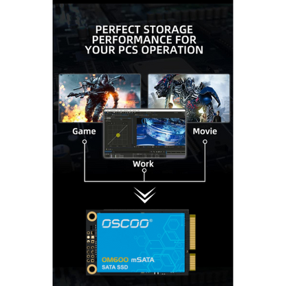 256GB Oscoo mSATA SSD OM600 (1-Cut) – SATA III Internal Solid State Drive