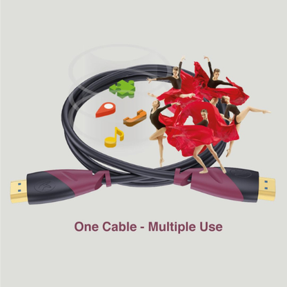 HDMI to HDMI Cable FINGERS MegaView | 4K HDR |High-Speed | Seamless Viewing Experience | Ethernet | 4K HDR | 18 Gbps | Simple Plug-n-Play