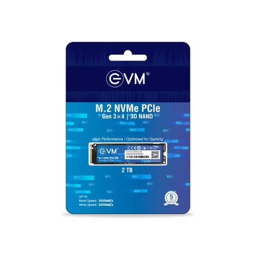 2TB M.2 2280 NVMe PCIe Gen 3×4 EVM SSD (1-Cut) | Up to 3800MB/s Read & 3000MB/s Write | 3D TLC NAND | Ultra-Compact High-Speed Storage