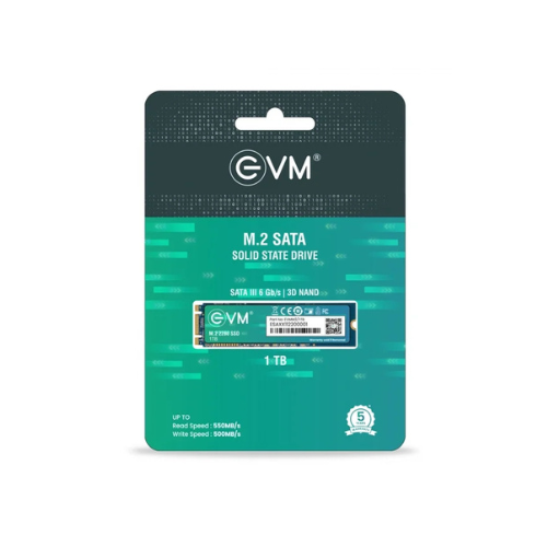 1TB M.2 2280 SATA III Internal Solid State Drive (SSD) EVM (2-Cut) – 550MB/s Read | 500MB/s Write | 3D NAND | High-Performance Compact Storage