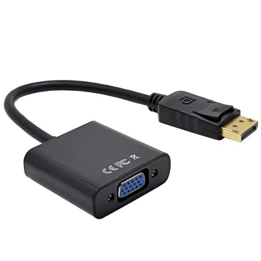 Ranz DisplayPort (DP) to VGA Adapter Cable | Active Digital-to-Analog Converter | Full HD 1080P | Plug & Play
