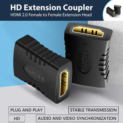 Ranz HDMI Female to Female Connector | Coupler Joiner Gender Changer Extender (Black)